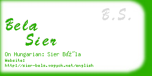 bela sier business card